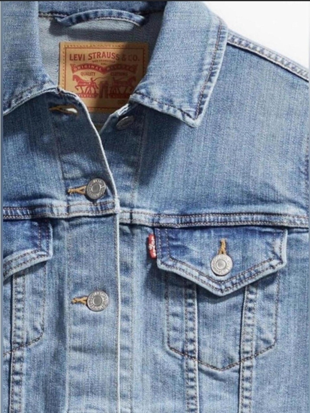 Levi's- XS, Medium Blue Denim Trucker Jacket